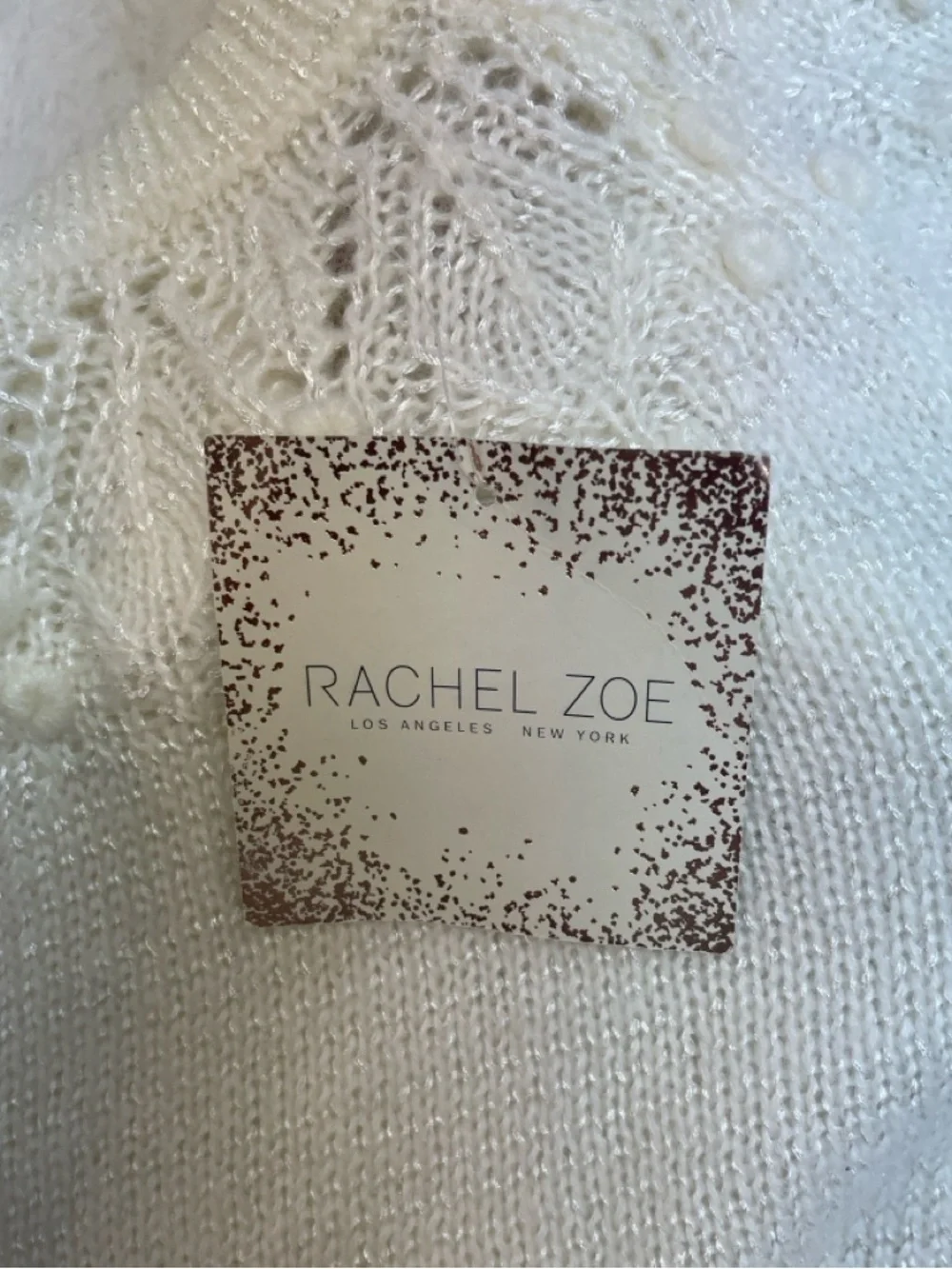 Rachel Zoe 3 piece Sweater Vest and Pants Set White Purple
